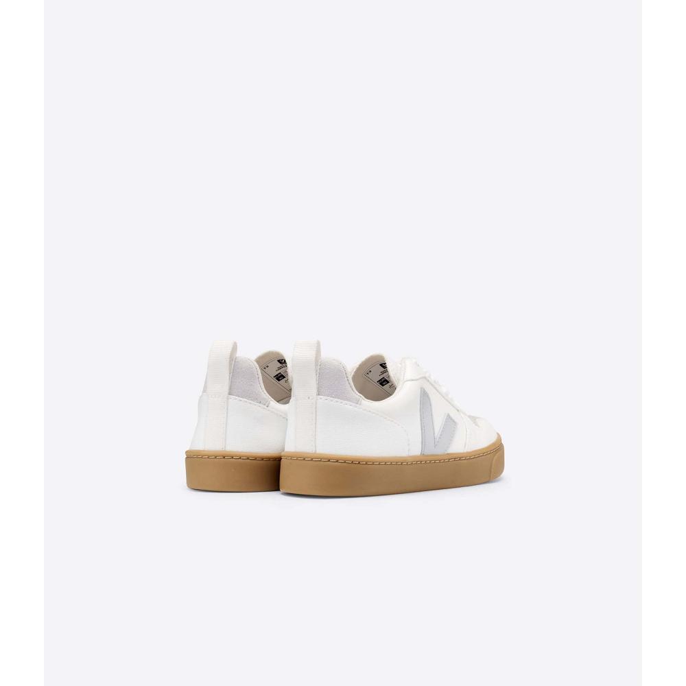 Veja V-10 LACE CWL Kids' Shoes White/Beige | NZ 789RVD